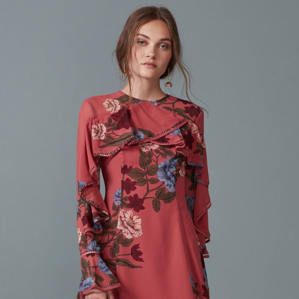 SOLD ✋ KEEPSAKE 🌺 Floral Spice Ruffled Mini NWT - Picture 5 of 6